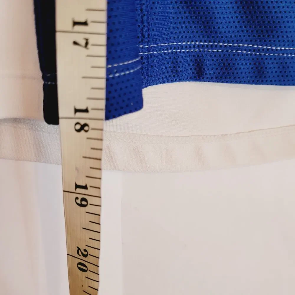 Nike white and blue athletic racer back tank top Size 10 Cheer Active Gym